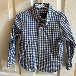 Vineyard Vines Boys Blue Gingham Whale Shirt